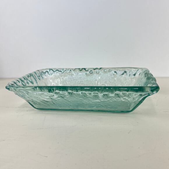 Recycled Green Art Glass Textured Bowl - Picture 2 of 6